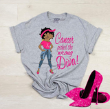 Cancer Picked the Wrong Diva T-shirt #breastcancer